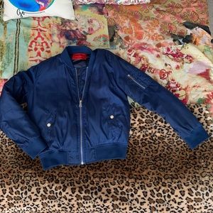 Akira Chicago navy blue bomber jacket